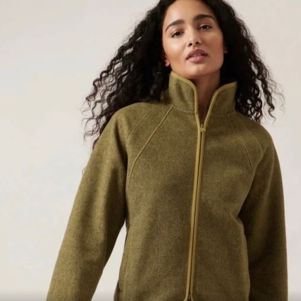 Athleta Stroll Fleece Full Zip M-Tall